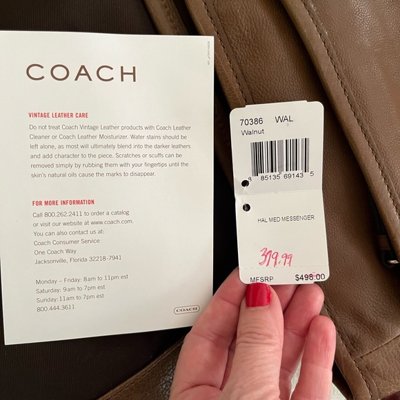 Coach Houston Med Messenger Briefcase Bag-Vintage Walnut Leather!  NWT - Picture 16 of 16